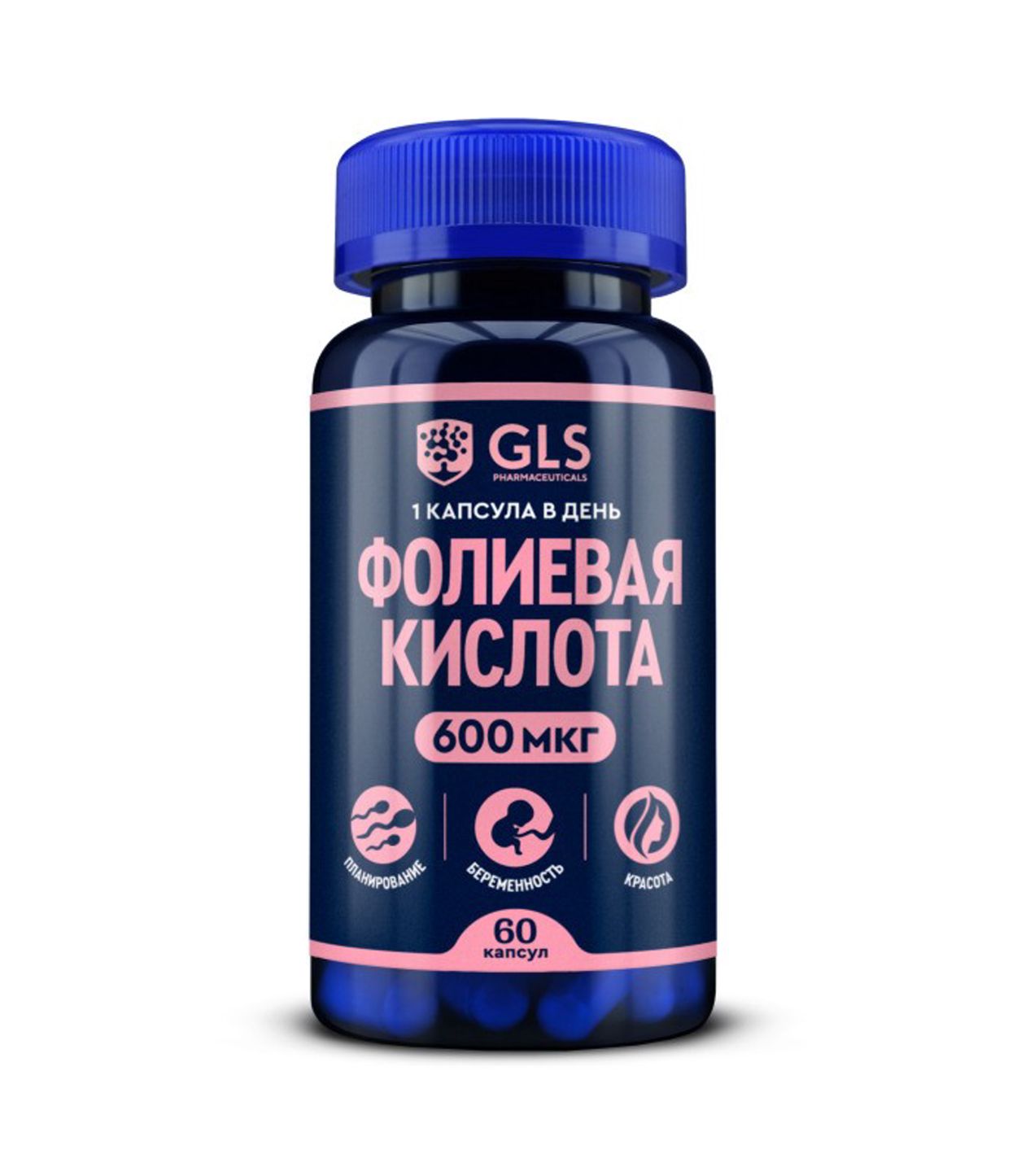 ДЖИЭЛЭС ФОЛИЕВАЯ КИСЛОТА КАПС 600МКГ №60 БАД