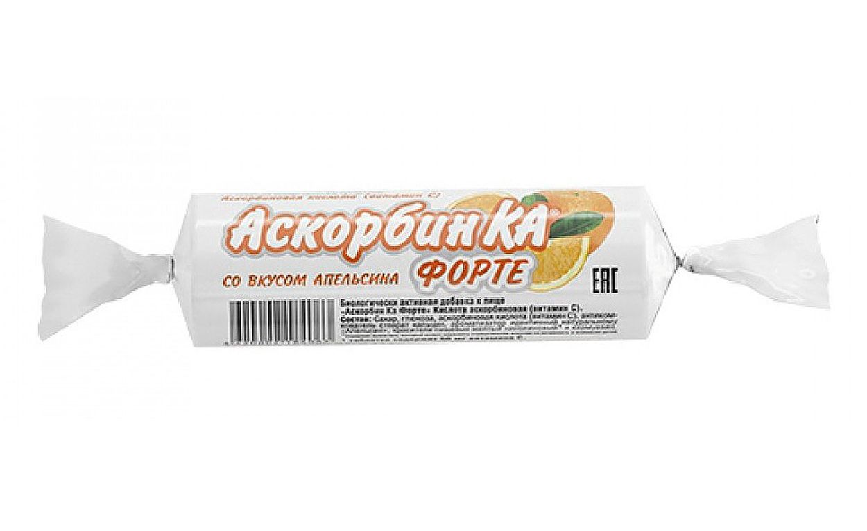 АСКОРБИН КА ФОРТЕ ТАБ ЖЕВ АПЕЛЬСИН №10