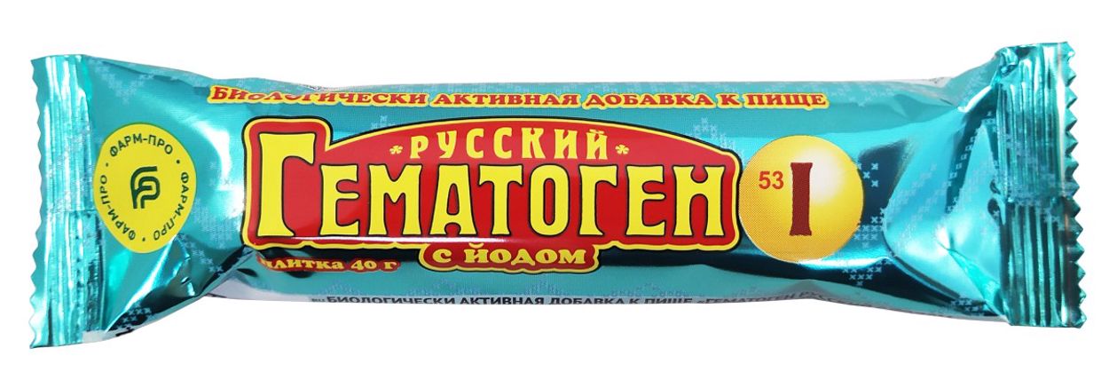 ГЕМАТОГЕН РУССКИЙ С ЙОДОМ 40Г