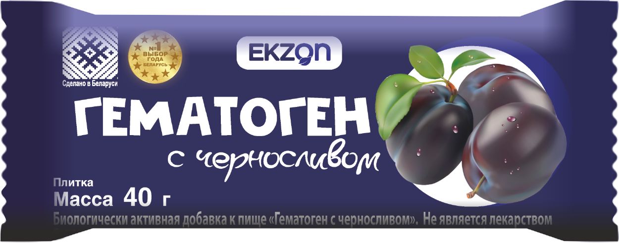 ГЕМАТОГЕН С ЧЕРНОСЛИВОМ ПЛИТКА 40Г