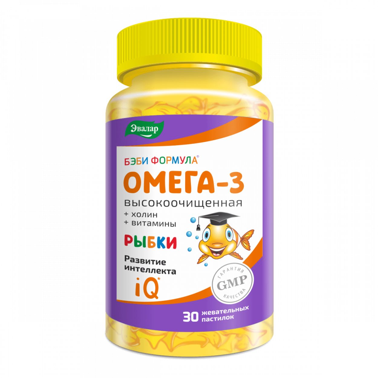 БЭБИ ФОРМУЛА РЫБКИ ОМЕГА-3 ПАСТ ЖЕВ №30