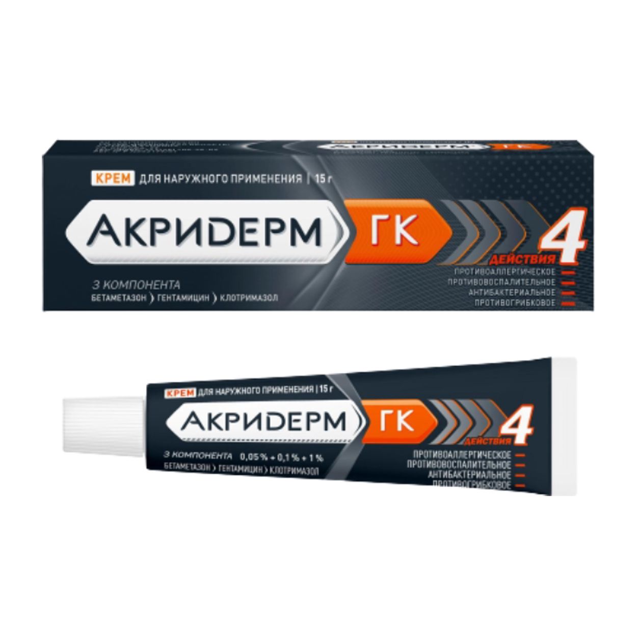 АКРИДЕРМ ГК КРЕМ 15Г