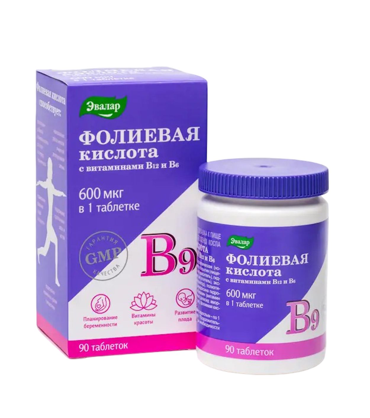 ФОЛИЕВАЯ КИСЛОТА С ВИТ В12/В6 ТАБ №90 БАД