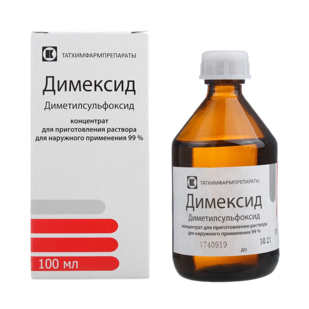 ДИМЕКСИД КОНЦ Д/Р-РА НАРУЖ 99% ФЛ 100МЛ И/У