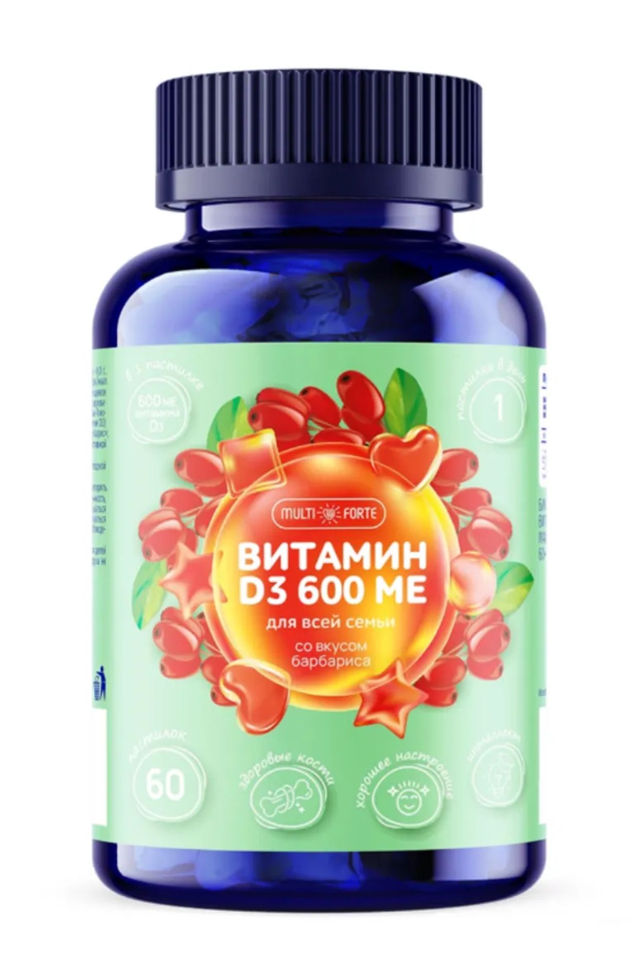 ВИТАМИН Д3 МУЛЬТИФОРТЕ ПАСТ МАРМЕЛАД ЖЕВ БАРБАРИС №60 БАД