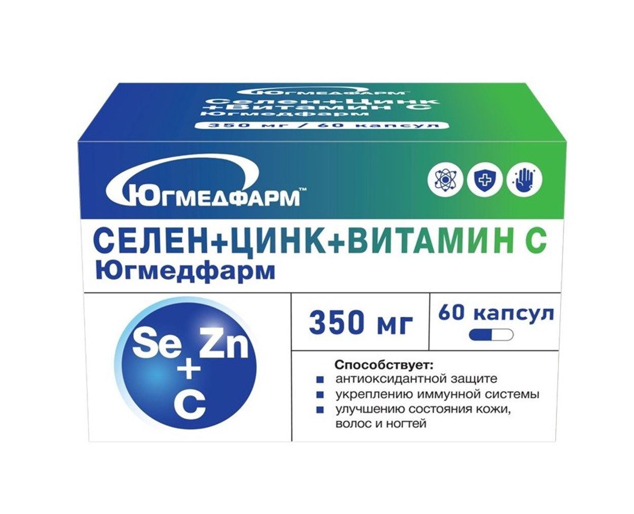 СЕЛЕН/ЦИНК/ВИТАМИН С КАПС №60 БАД