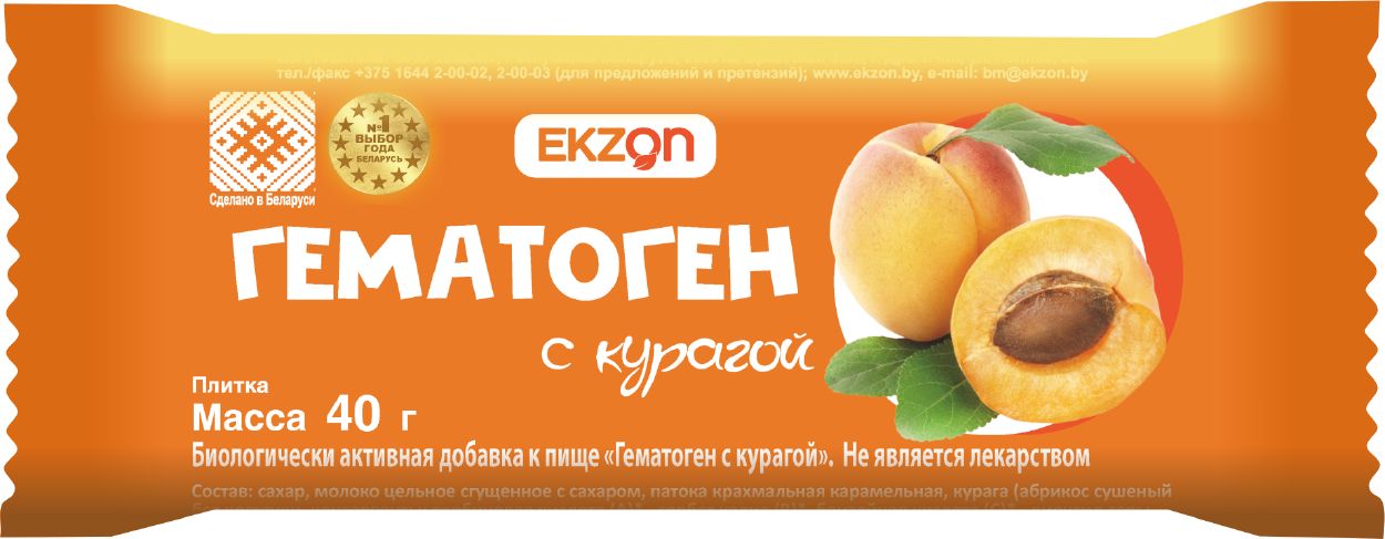 ГЕМАТОГЕН С КУРАГОЙ 40Г