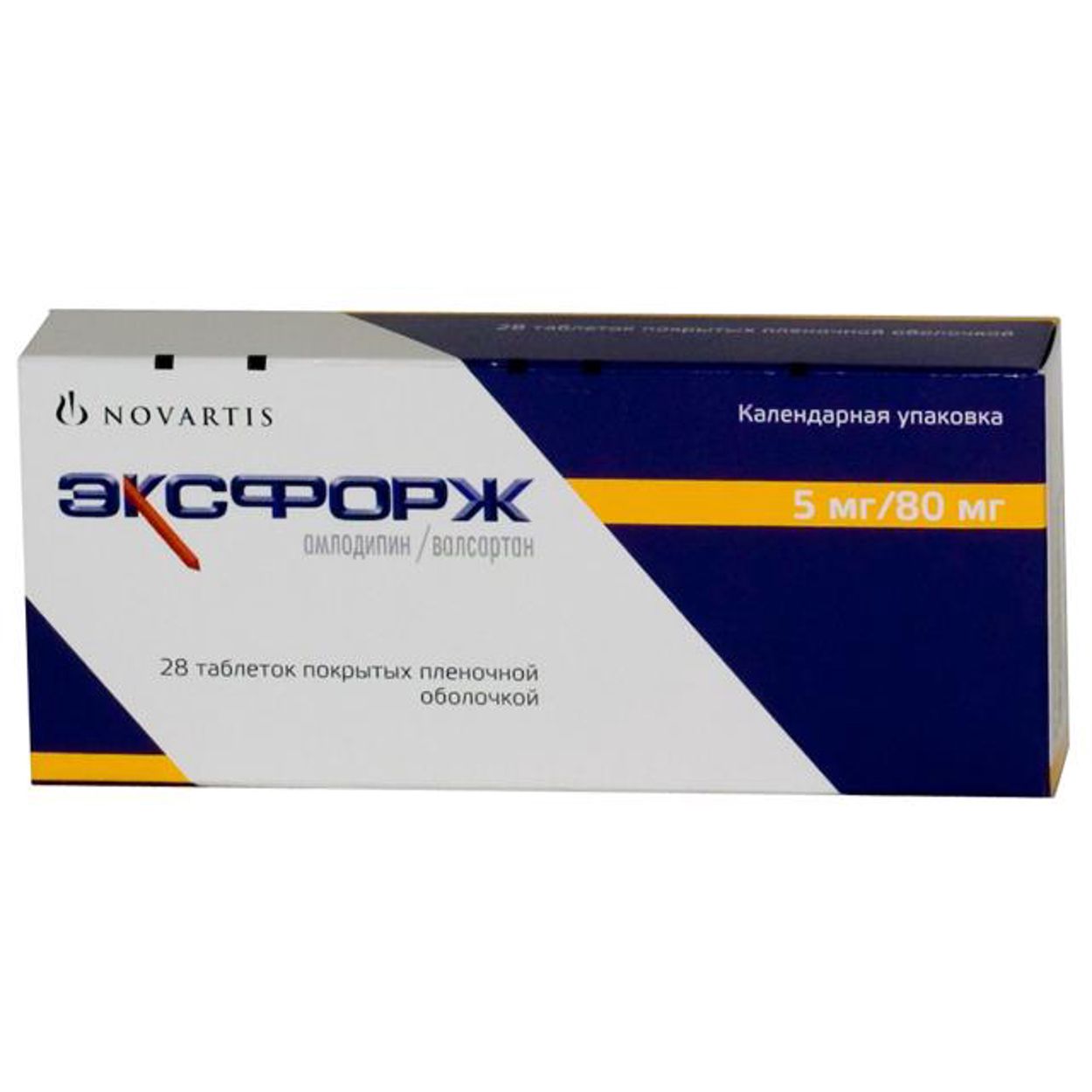 ЭКСФОРЖ ТАБ П/О 5МГ+80МГ №28