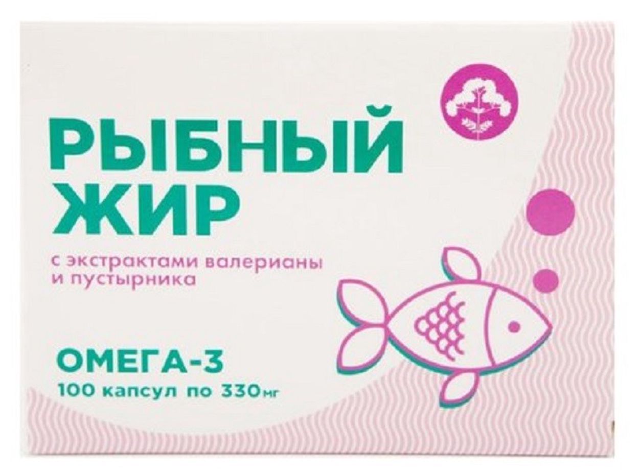 РЫБНЫЙ ЖИР БИОКОНТУР ВАЛЕРИАНА/ПУСТЫРНИК КАПС №30