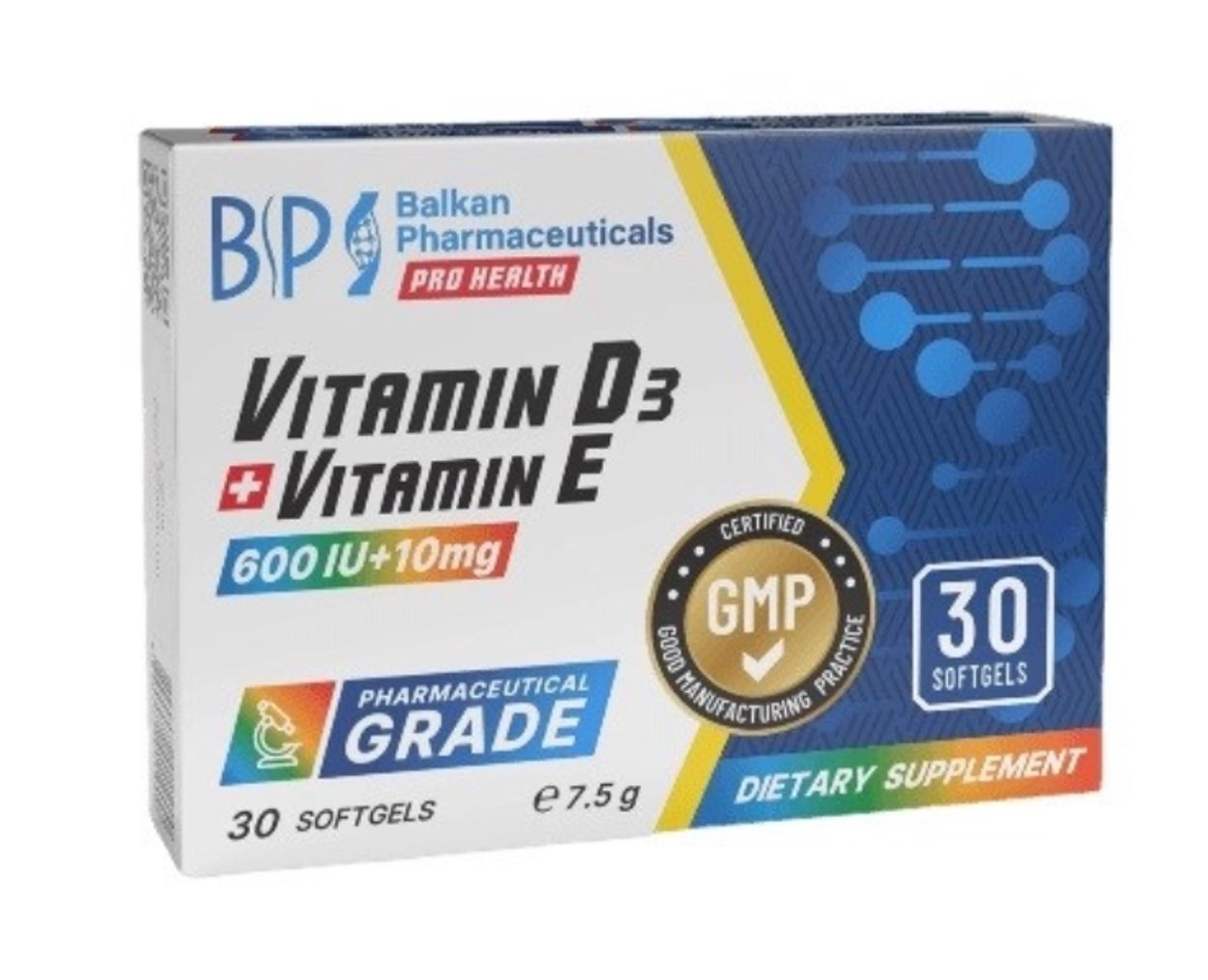 ВИТАМИН D3+ВИТАМИН E BP КАПС №30 БАД