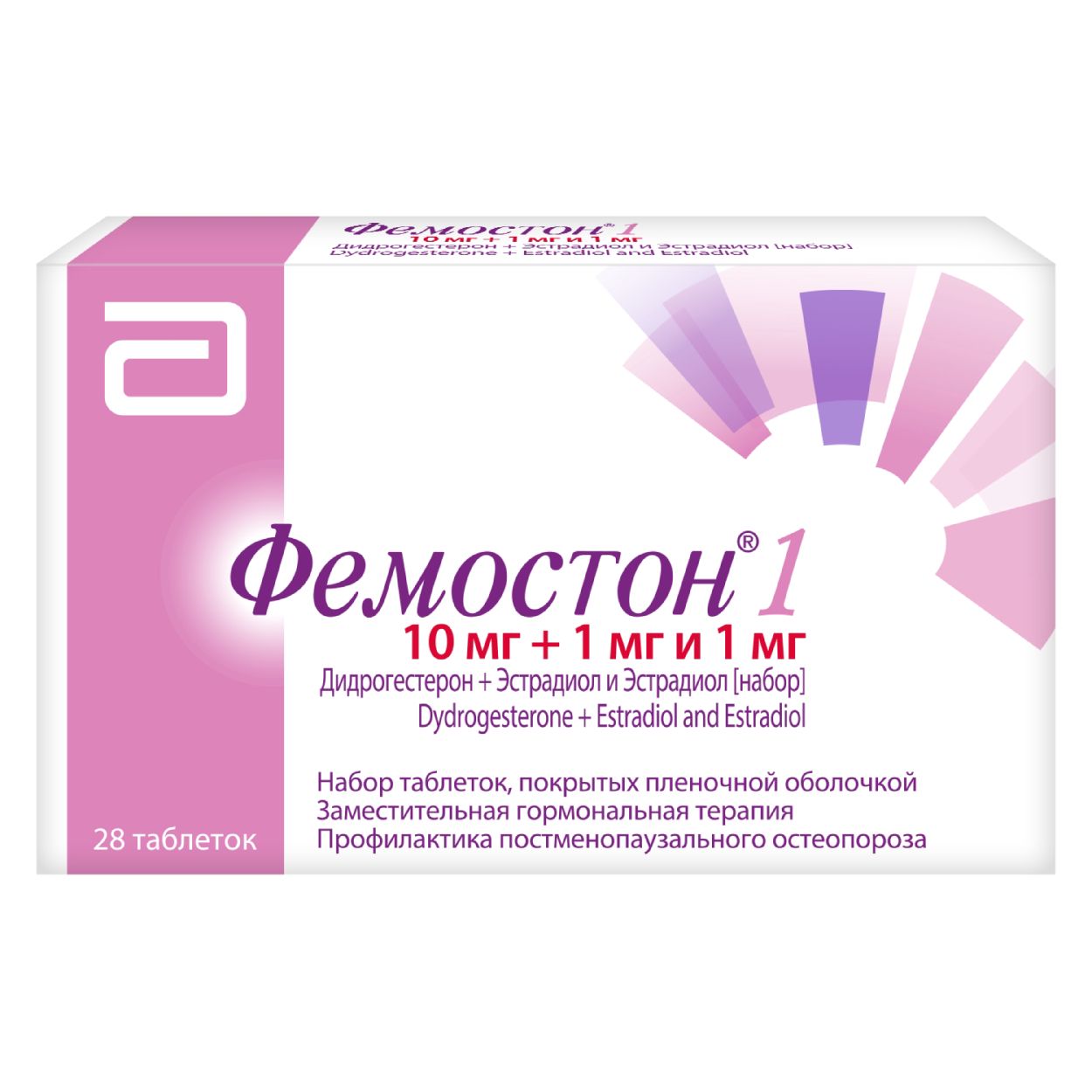 ФЕМОСТОН 1 НАБОР ТАБ 10МГ+1МГ И 1МГ П/О №28