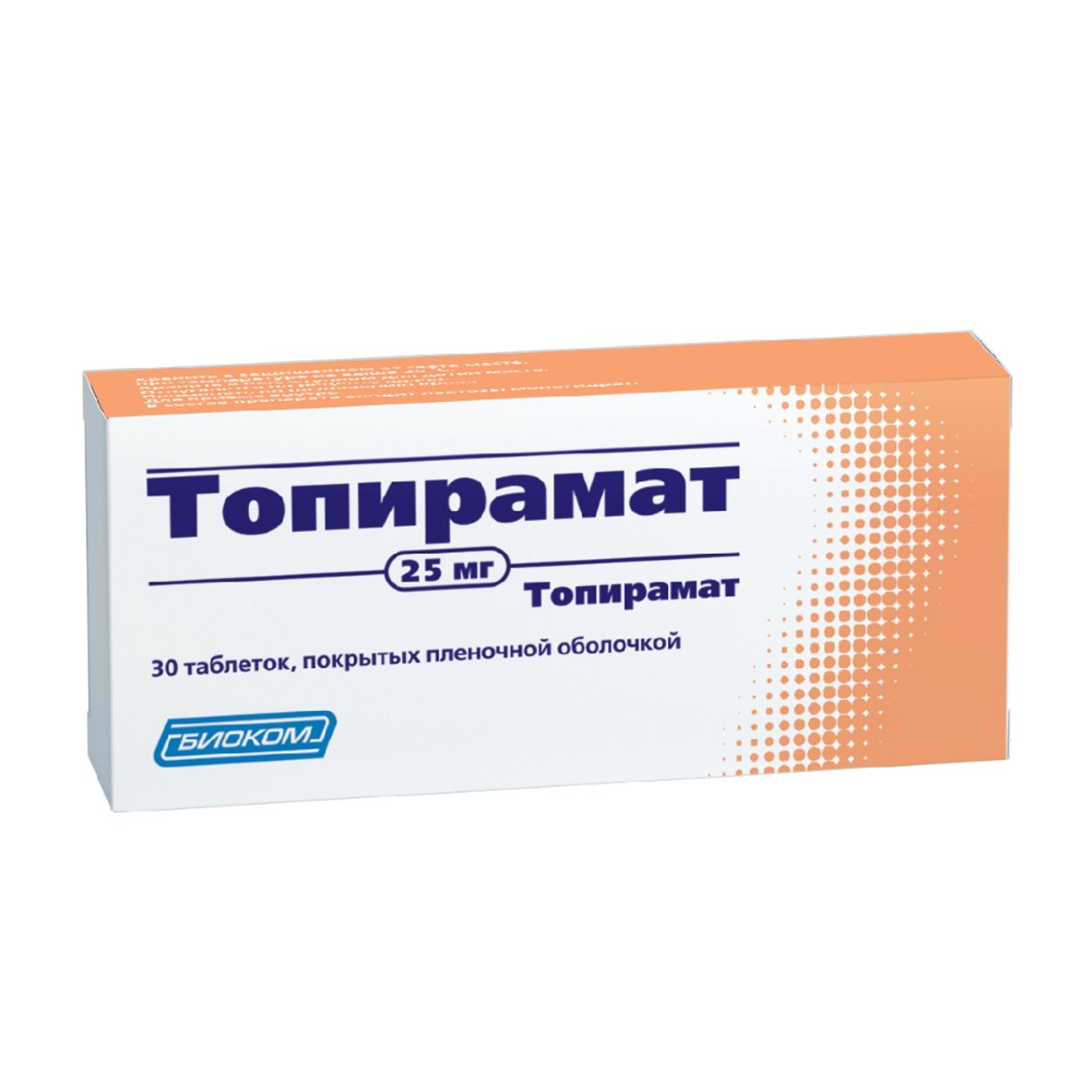 ТОПИРАМАТ 25МГ ТАБ П/О №30