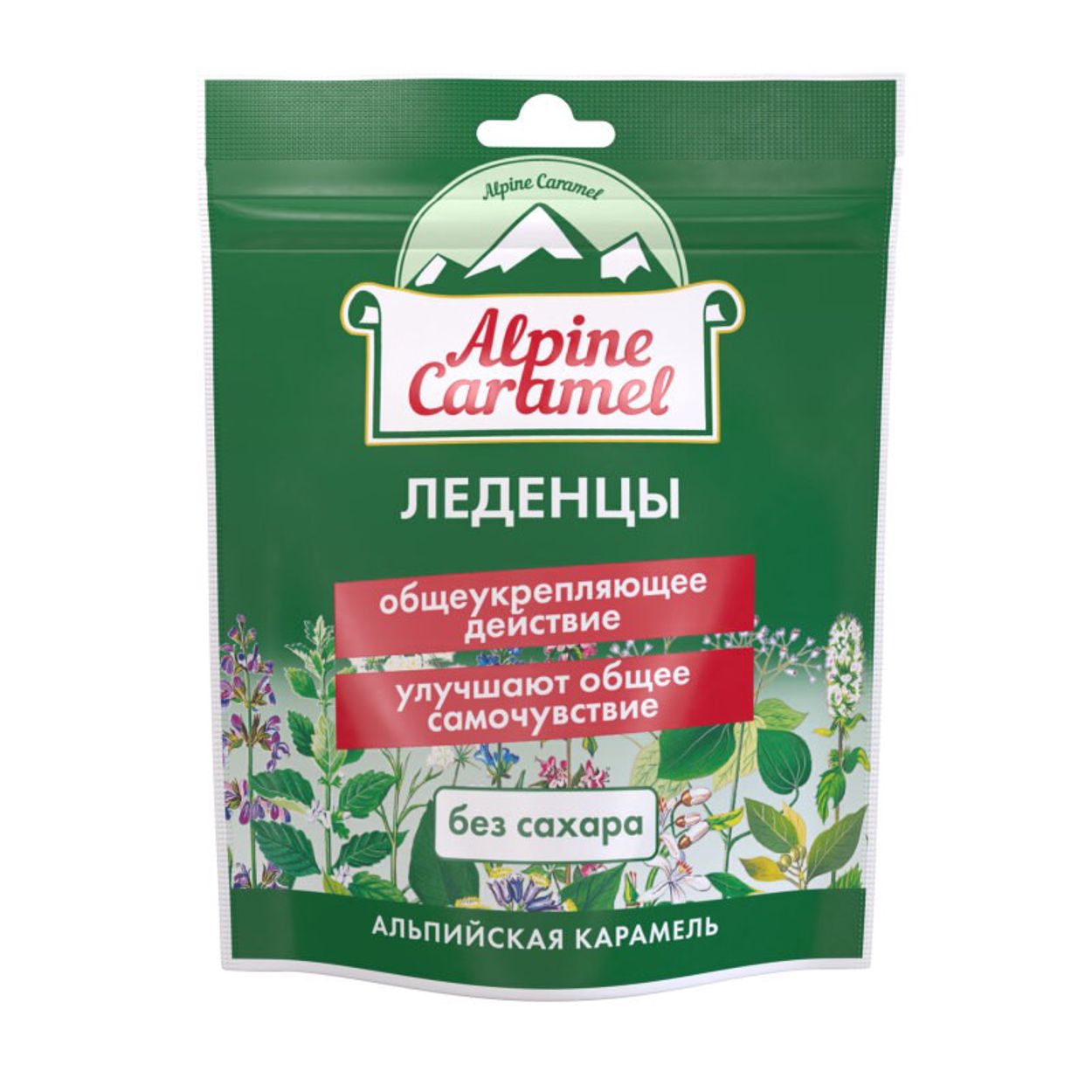 АЛЬПИЙСКАЯ КАРАМЕЛЬ ЛЕДЕНЦЫ Б/САХАРА 75Г БАД