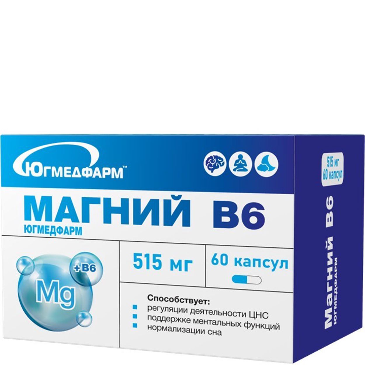 МАГНИЙ В6 ЮГМЕДФАРМ КАПС №60 БАД
