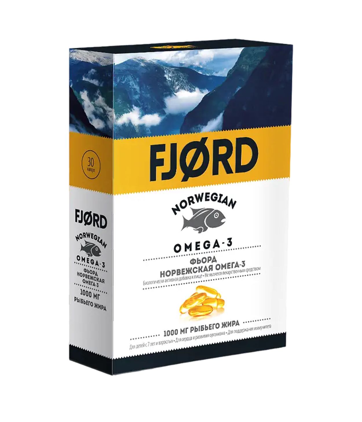 ФЬОРД НОРВЕЖСКАЯ ОМЕГА-3 КАПС 43,5Г №30