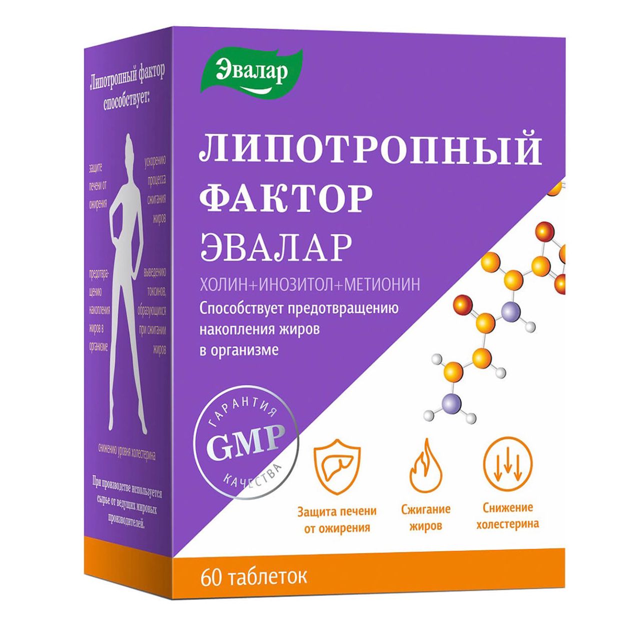ЛИПОТРОПНЫЙ ФАКТОР ТАБ П/О №60 ЭВАЛАР БАД