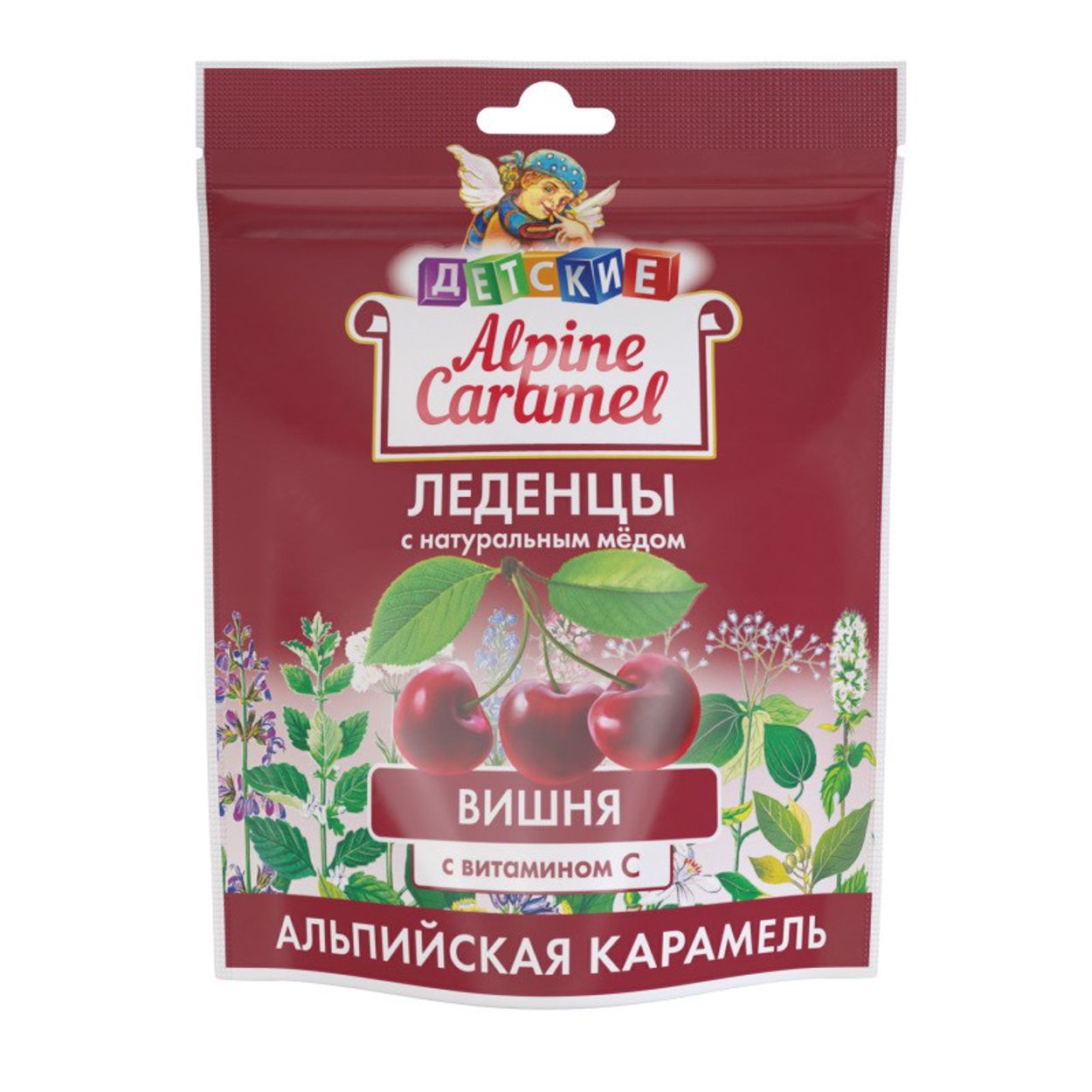 АЛЬПИЙСКАЯ КАРАМЕЛЬ ЛЕДЕНЦЫ Д/ДЕТ ВИШНЯ/С МЕДОМ/ВИТ С 75Г БАД