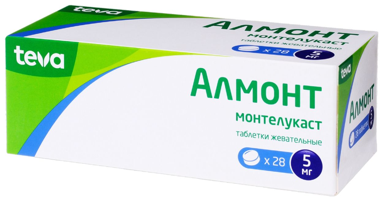 АЛМОНТ ТАБ ЖЕВАТ 5МГ №28