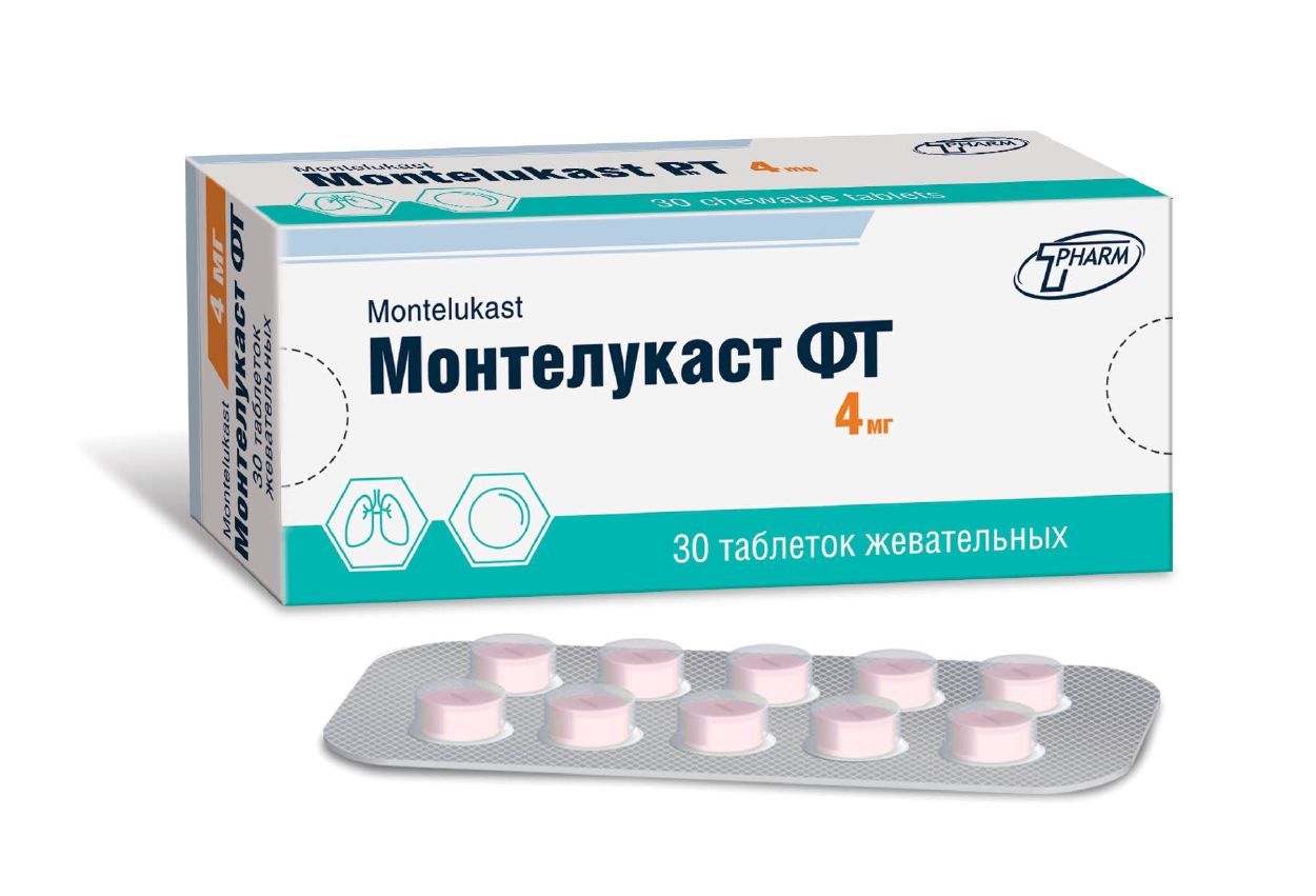 МОНТЕЛУКАСТ ФТ ТАБ ЖЕВ 4МГ №30