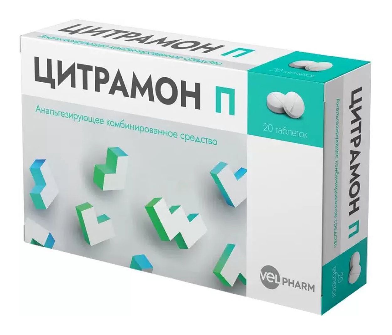 ЦИТРАМОН П ТАБ 240МГ+30МГ+180МГ №20