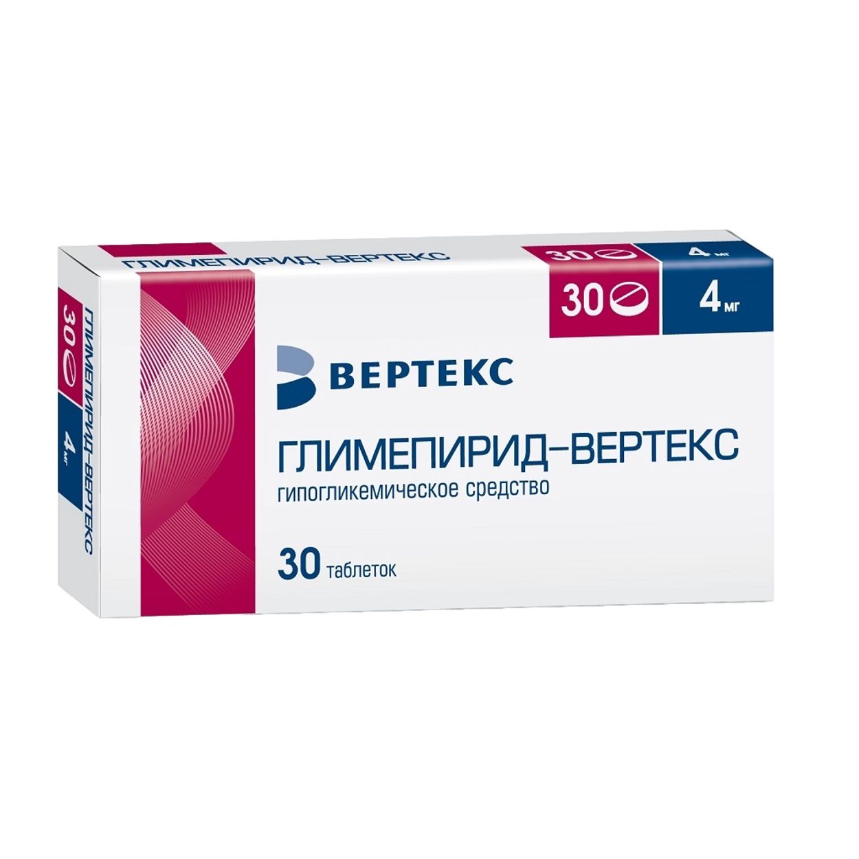 ГЛИМЕПИРИД-ВЕРТЕКС ТАБ 4МГ №30