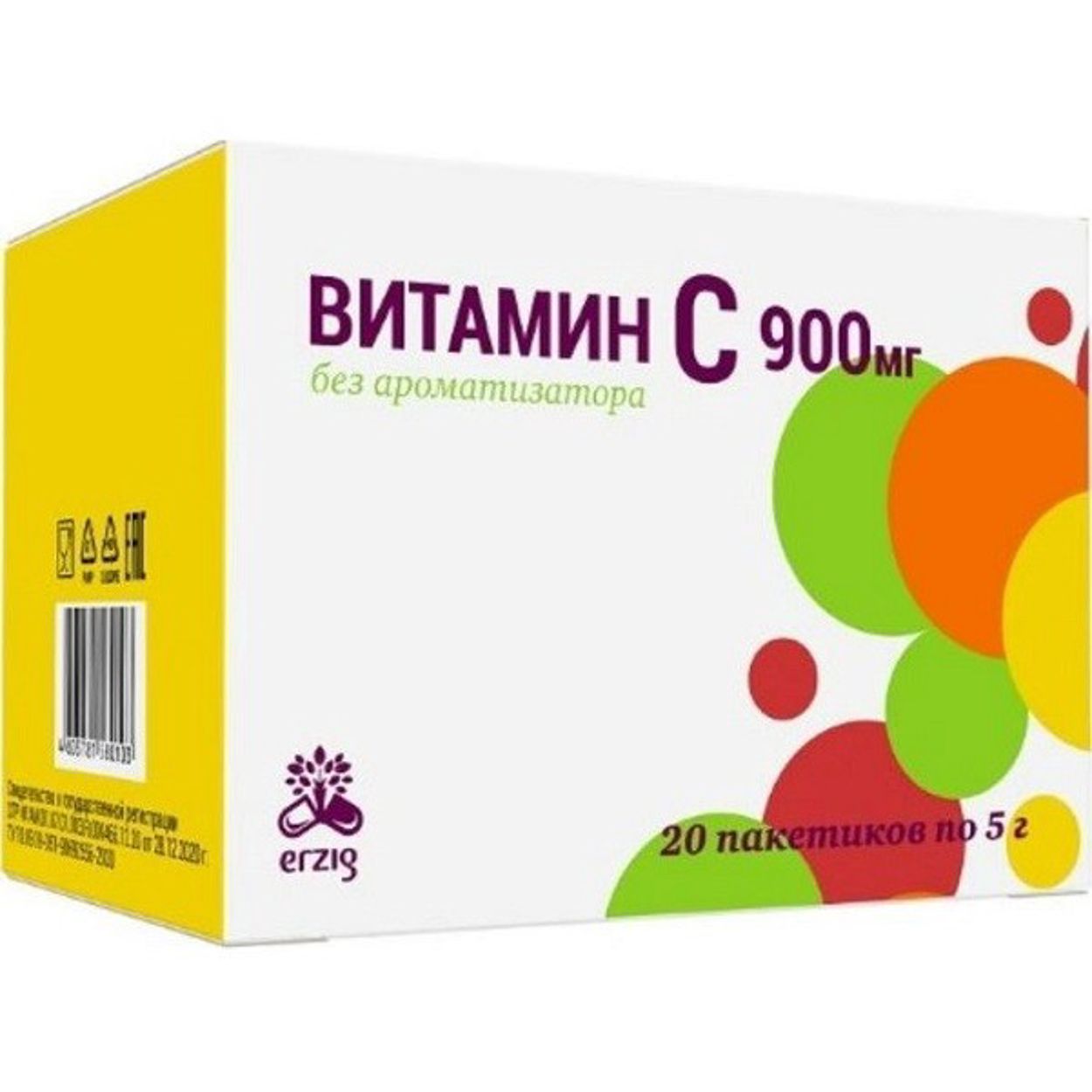ВИТАМИН С 900МГ ПОР Б/АРОМАТ ПАКЕТ-САШЕ 5Г №20