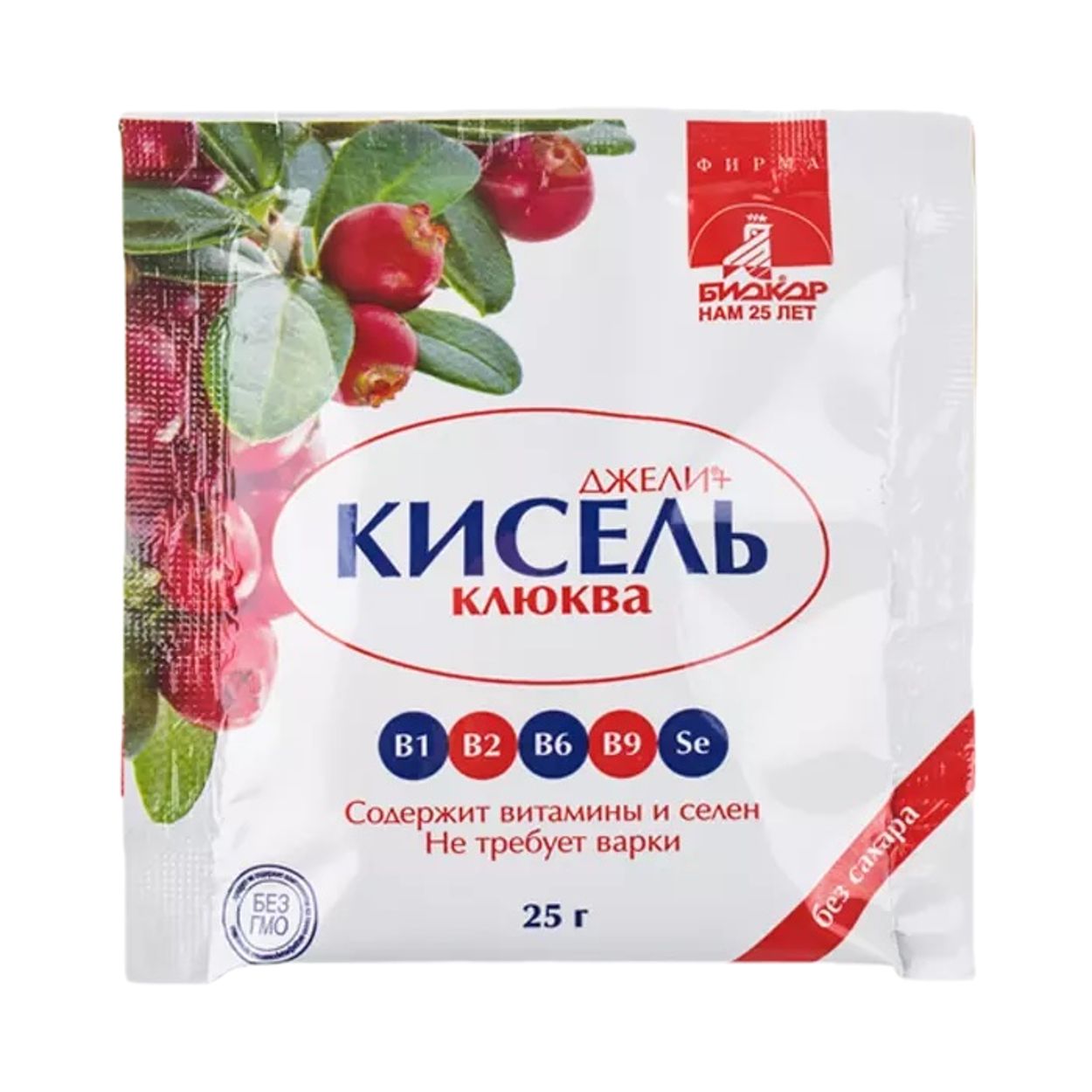 КИСЕЛЬ ДЖЕЛИ ПЛЮС КЛЮКВА 25Г