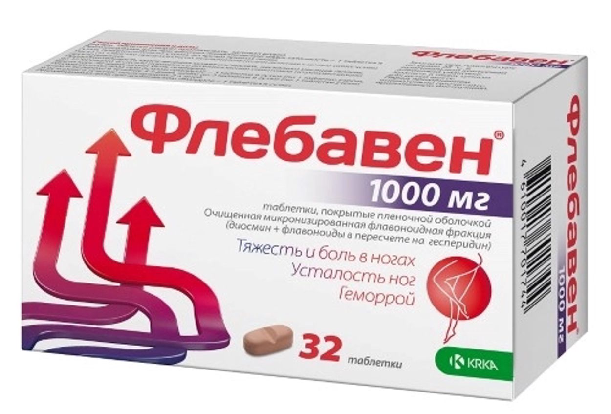 ФЛЕБАВЕН ТАБ П/П/О 1000МГ №32