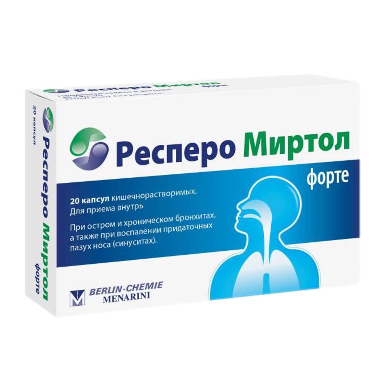 РЕСПЕРО МИРТОЛ ФОРТЕ КАПС К/Р 300МГ №20