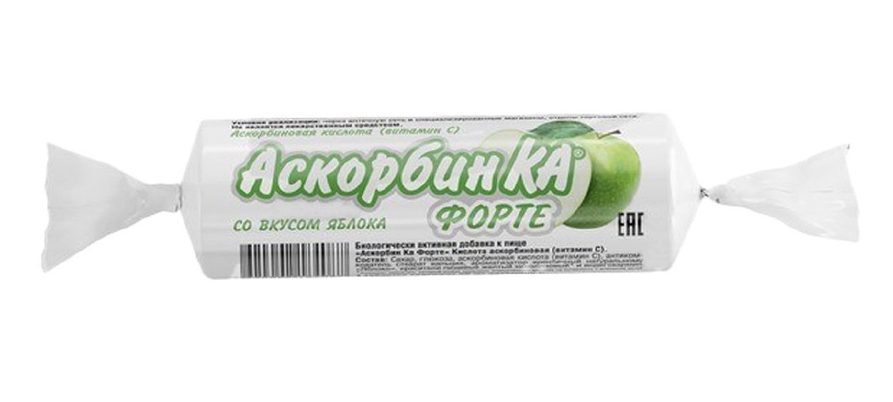 АСКОРБИН КА ФОРТЕ ТАБ ЖЕВ ЯБЛОКО №10