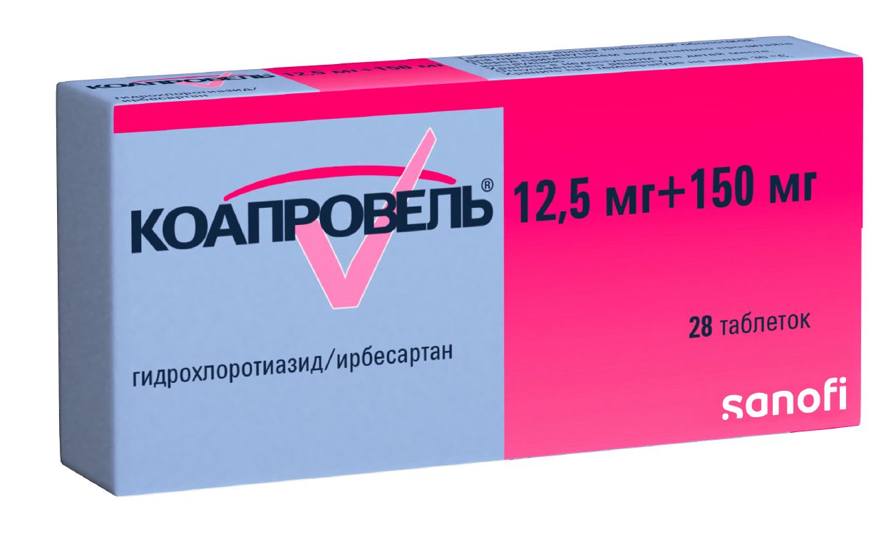 КОАПРОВЕЛЬ ТАБ 150МГ/12,5МГ №28
