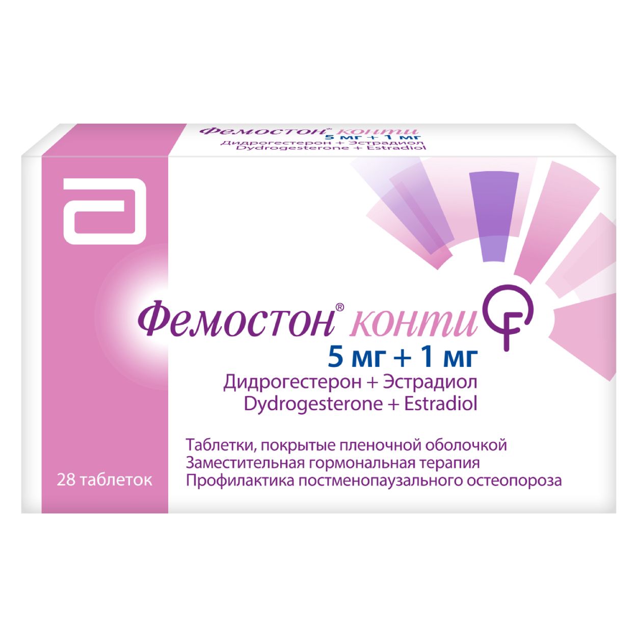 ФЕМОСТОН КОНТИ 5МГ+1МГ ТАБ П/О №28