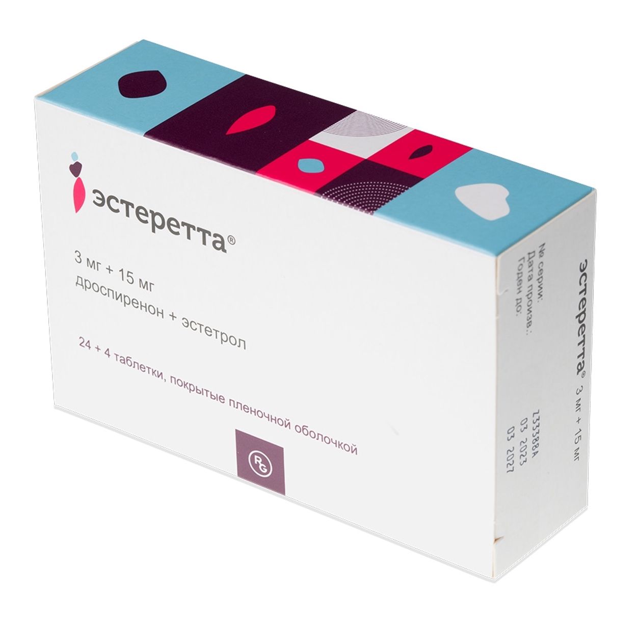 ЭСТЕРЕТТА ТАБ П/П/О 3МГ+15МГ №28