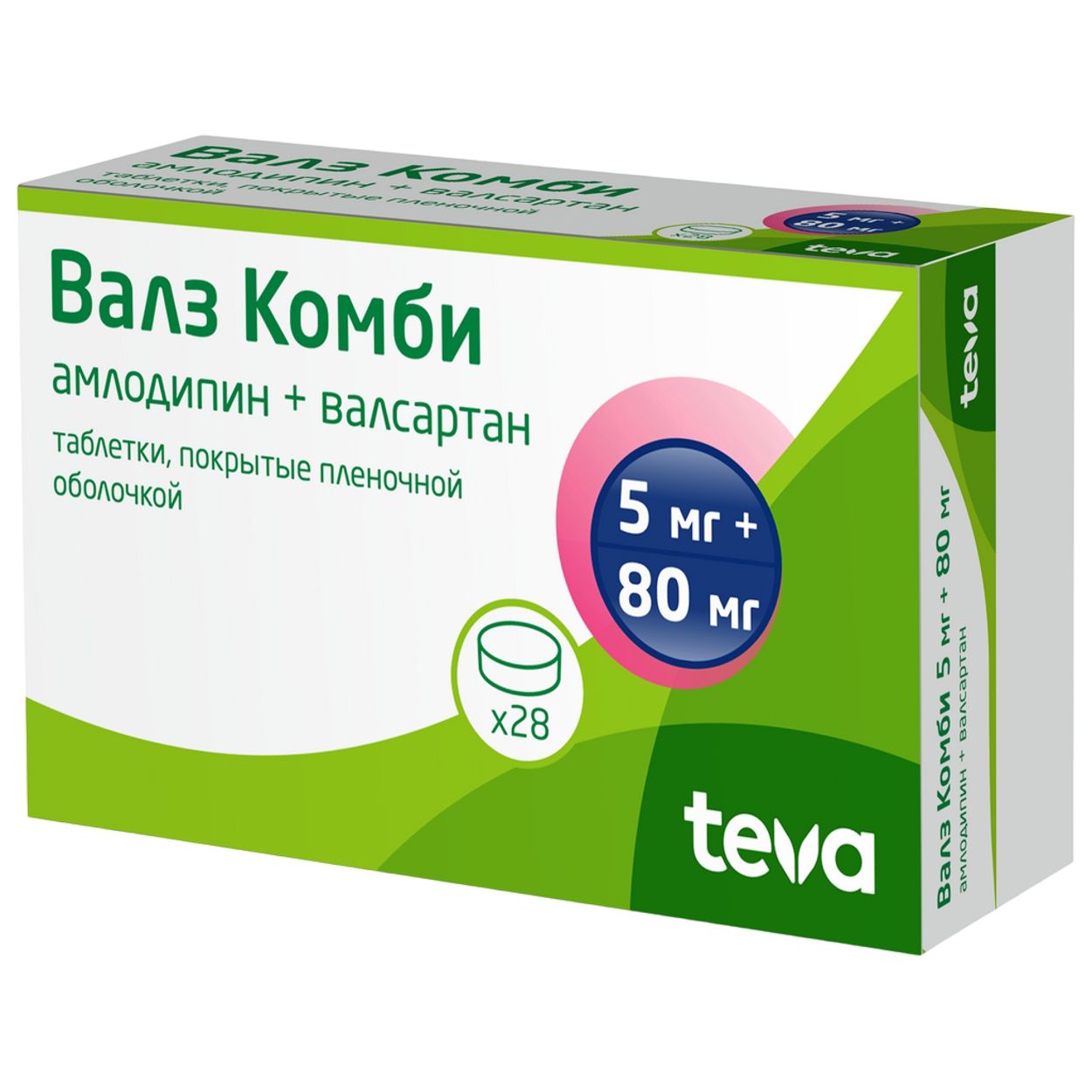 ВАЛЗ КОМБИ ТАБ П/П/О 5МГ+80МГ №28