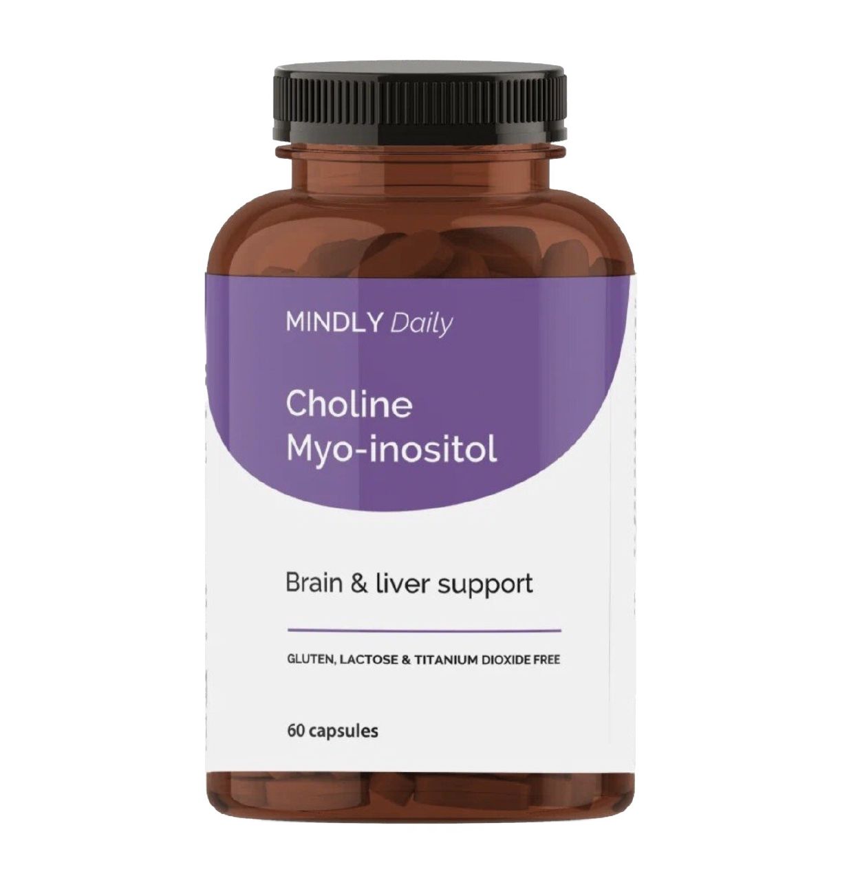 MINDLY DAILY ХОЛИН+МИО-ИНОЗИТОЛ 250МГ+250МГ/CHOLINE MYO-INOSITOL КАПСУЛЫ МАССОЙ 838 МГ 60 ШТ