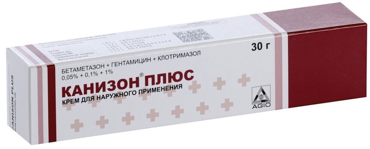 КАНИЗОН ПЛЮС КРЕМ НАРУЖ 0,05%+0,1%+1% 30Г