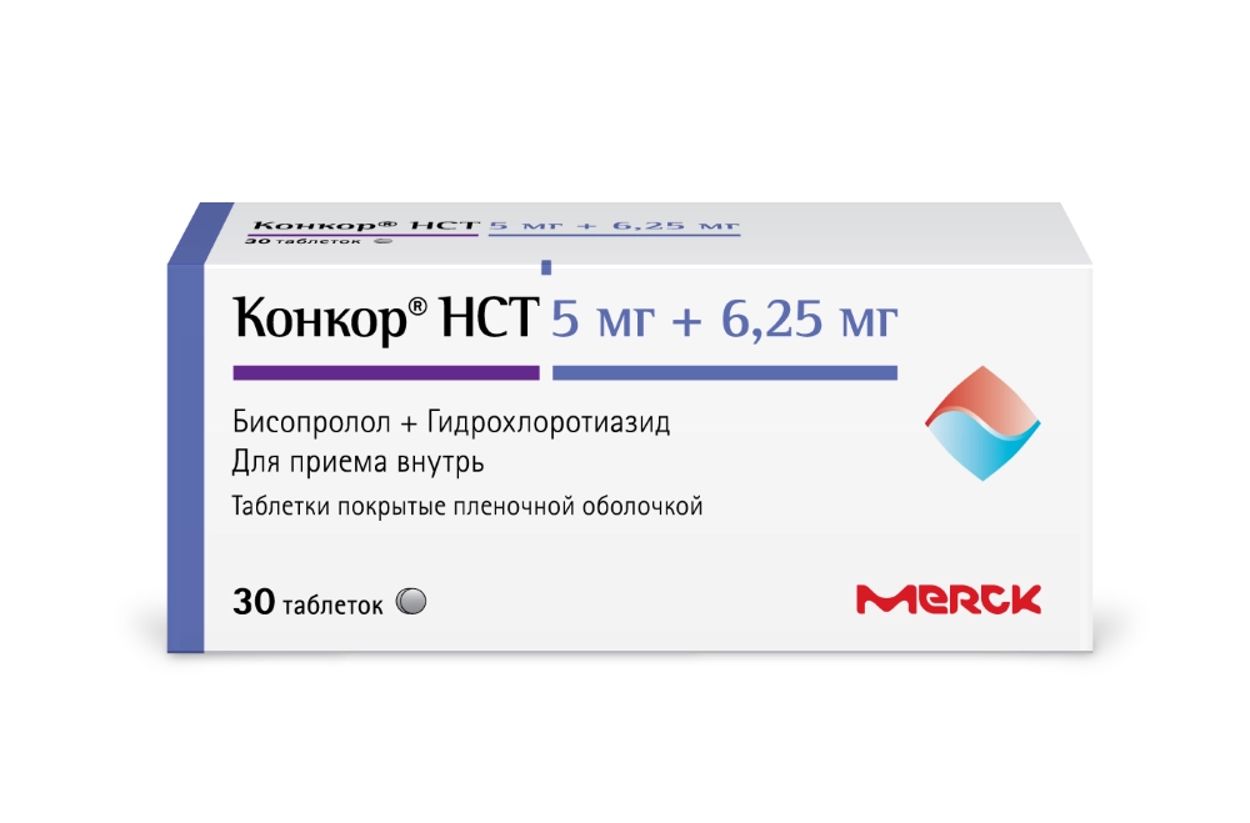 КОНКОР НСТ ТАБ П/П/О 5МГ+6.25МГ №30