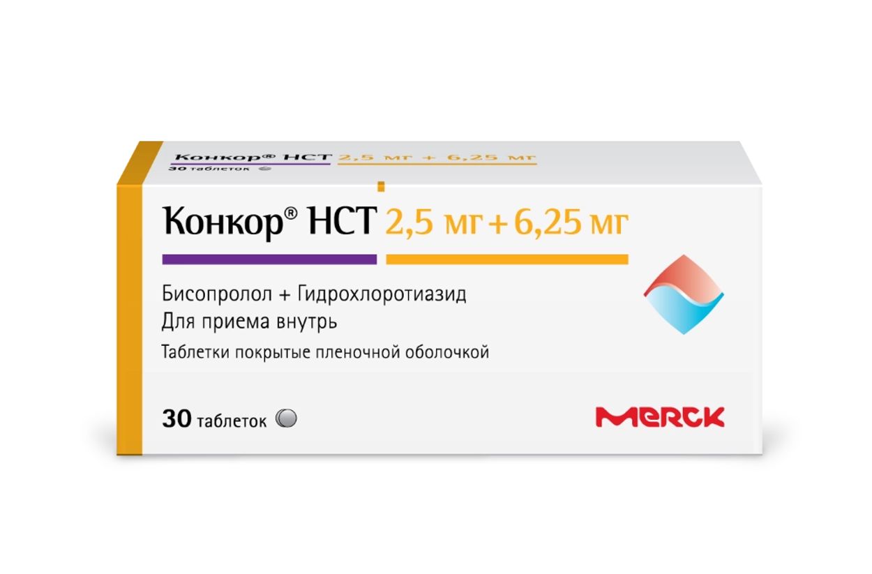 КОНКОР НСТ ТАБ П/П/О 2.5МГ+6.25МГ №30