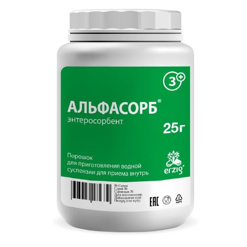 АЛЬФАСОРБ 3+ ПОР Д/СУСП ВНУТРЬ 25Г БАД